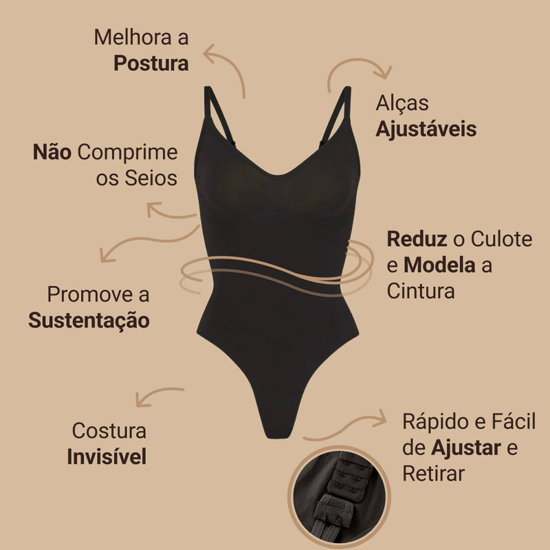 Body Modelador - Up Shaper - Compre 1 Leve 2 + Brinde Calcinha Modeladora (Short / Fio)