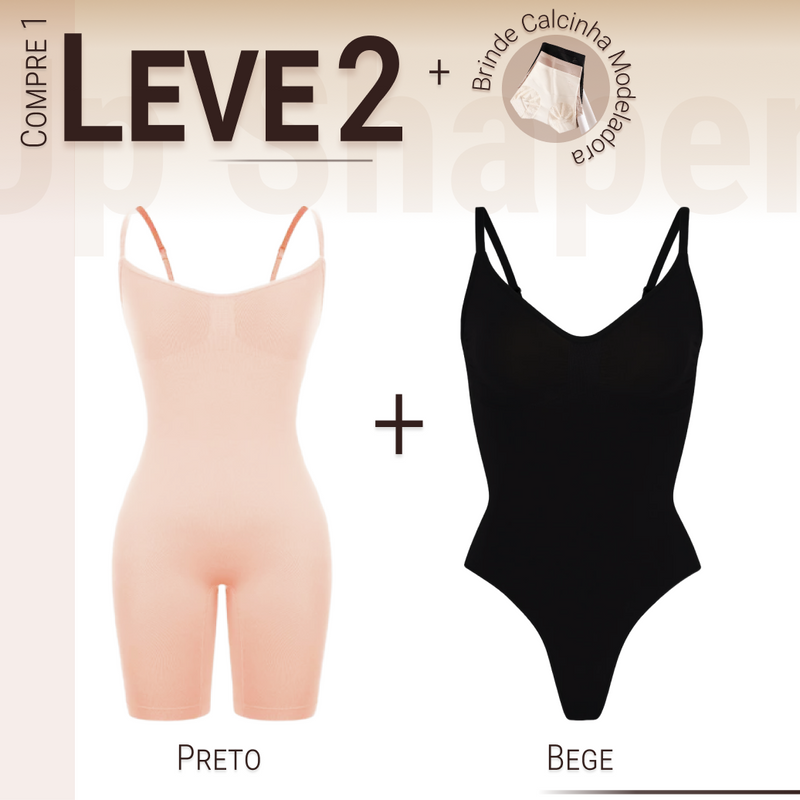 Body Modelador - Up Shaper - Compre 1 Leve 2 + Brinde Calcinha Modeladora (Short / Fio)